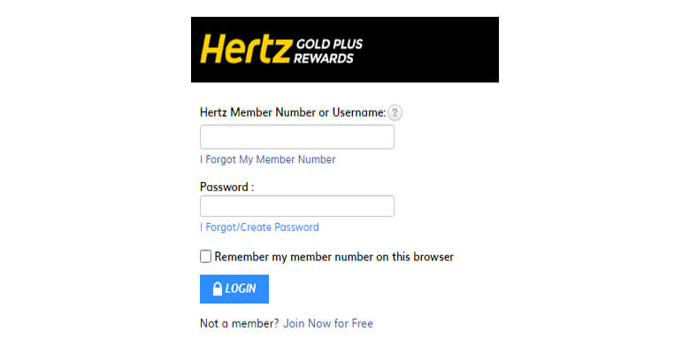 Hertz-login