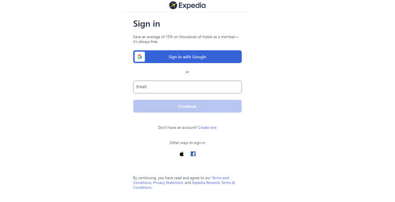 expedia-login