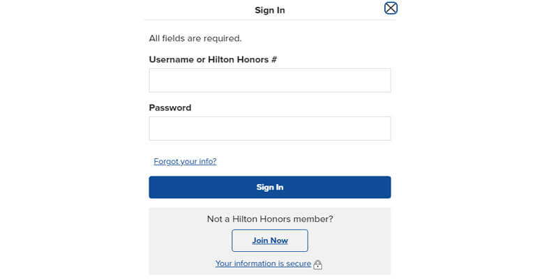 Hilton-login